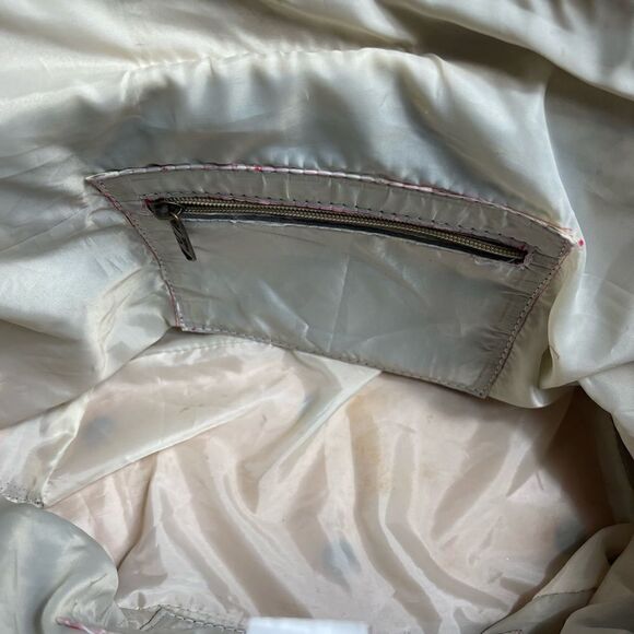 Beauty from Ashes leather shoulder bag made in SirLanka khaki & Tan tool prints - Picture 12 of 14